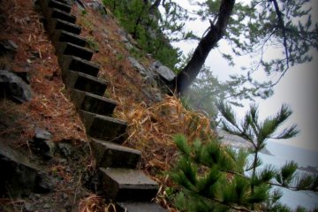 A small hiking trail to the north leads directly up to the shoreline