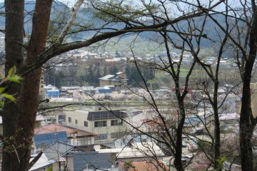 I spotted my ryokan from the hill