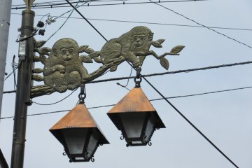 The snow monkey is the emblem of the town