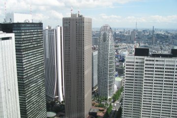 The view of Shinjuku from the Metropolitan Building's observation desk