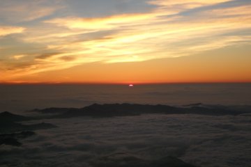 To watch the rising sun get bigger above the clouds was a truly unforgettable experience