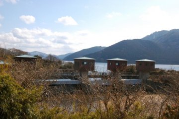 Emerge from the woods at the Kojiri dam