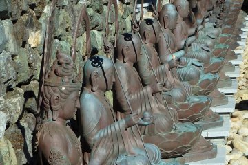 Don't miss the bronze statues lined up behind the Daishido