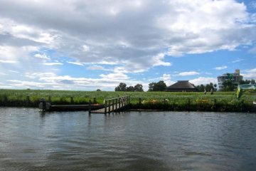 Looking back at the docks to the west, the house and observatory are in the background