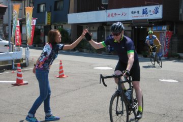 Ryan finishing the Ride