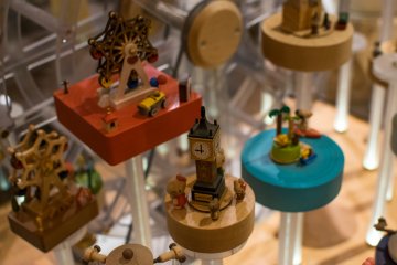 Music boxes in the Otaru Music Box Museum store.