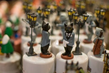 Music boxes in the Otaru Music Box Museum store.