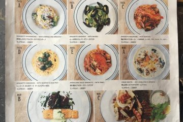 Overview of the lunch menu