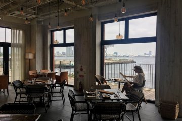 Dining area with views overlooking the sea