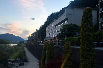 View of the hotel from the walking path