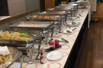 The dinner buffet
