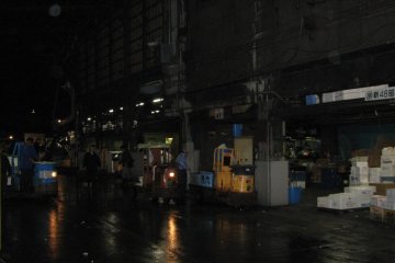 Outside of the fish market.