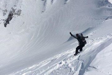 Dropping into the crater
