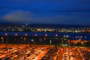 Sannomiya lights as seen from Kobe Airport