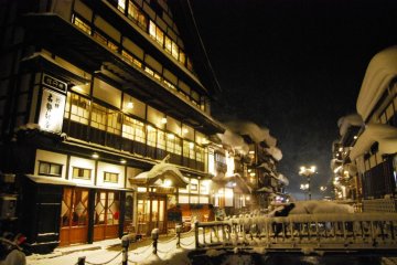 Who can resist a night walk at Ginzan Onsen
