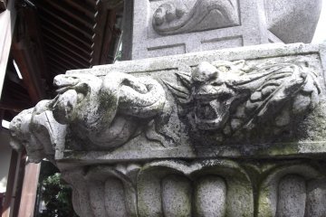 Detail on one of the lanterns