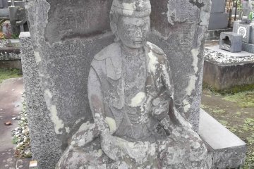Many of the statues are worn and weathered with age