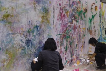 Artists hard at work