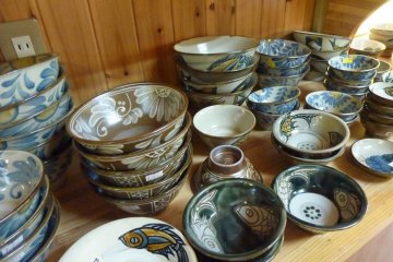Pottery on display