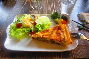 Sweet potato quiche, the piece de resistance