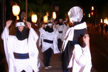 The black hood to cover the faces of the dancers