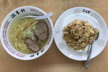 Shio ramen and chahan