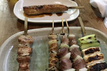 Various chicken yakitori