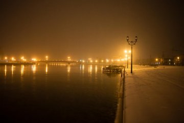 Kushiro at night
