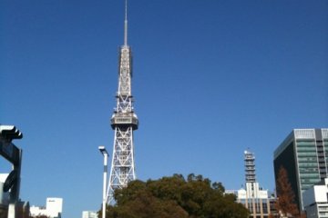 <p>Nagoya's famed TV Tower in Hisaya Odori Central Park</p>