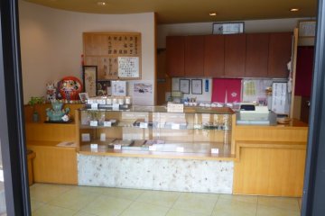 The shop interior, late in the afternoon when most of the treats are sold out