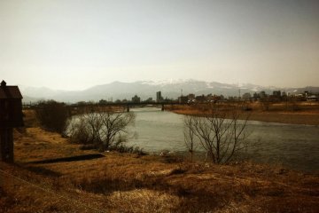 The Abukumagawa (Let Us Be Together River) outside Fukushima City.