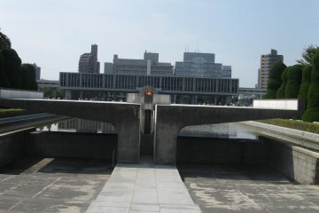 Flame of Peace in front of the Memorial Cenotaph