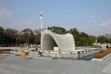 A quiet moment at the Memorial Cenotaph
