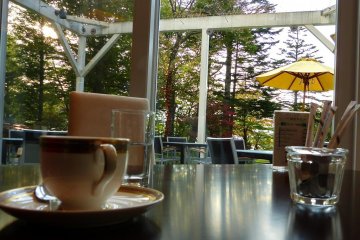 Coffee shop on the first floor