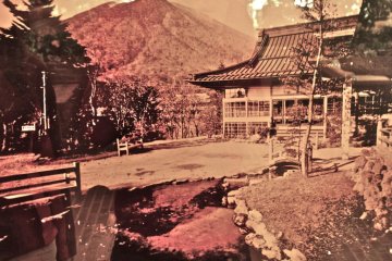 Olden days Lakeside Hotel with Mt. Nanatai