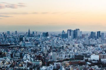The skyscraper districts of Tokyo can be seen well from the observatory