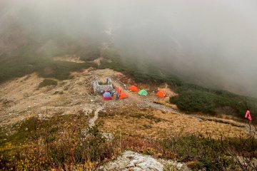  With daylight drawing to an imminent close my only option was to pitch a tent. This was several hours short of my original target