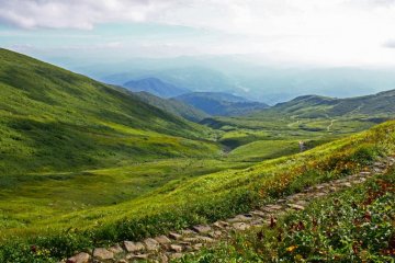 The path from Gassan to Yudono-san leads you through some beautiful scenery.