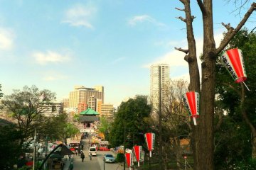 Stairs going to the Shinobazu Pond