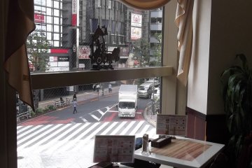 My table overlooking the little crossing