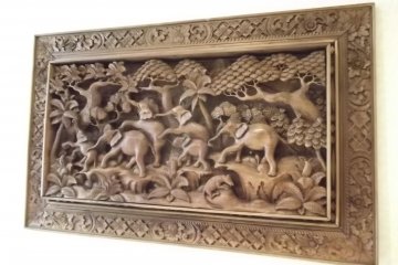 One of the decorative carvings.