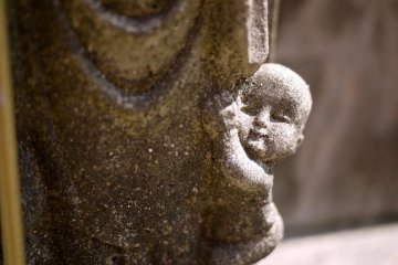 clinging child close-up