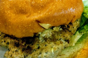 Lamb burger from Zao Onsen