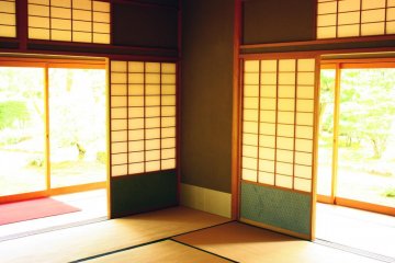 The simplicity of a typical Japanese-style room.