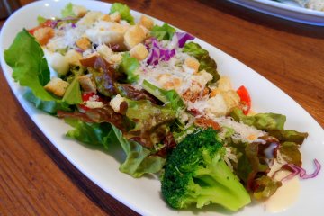 The salad they served for appetizer was indeed appetizing with a kind of sauce to die for...