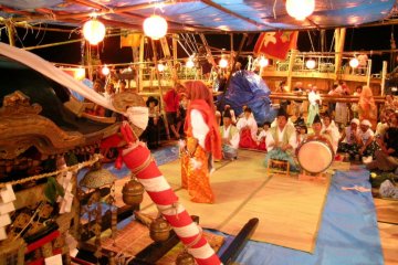 Taiko drums adds to the festival spirit.