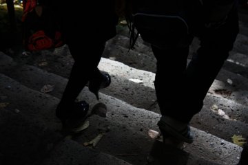 Despite the climb to the top involving more than 1,000 steps, some visitors come in less than appropriate shoes!