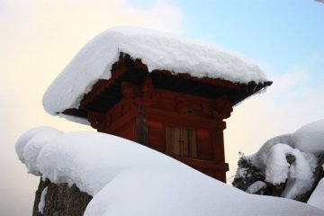 Yamadera is a famous mountain temple in Yamagata. It's usually busy, but in winter it's likely you'll have it all to yourself.