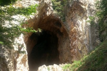Above ground, huge excavations to access gold, silver and copper