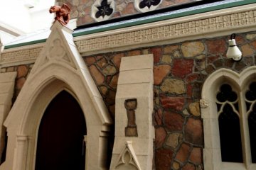 Traditional English Church Complete with Gargoyle